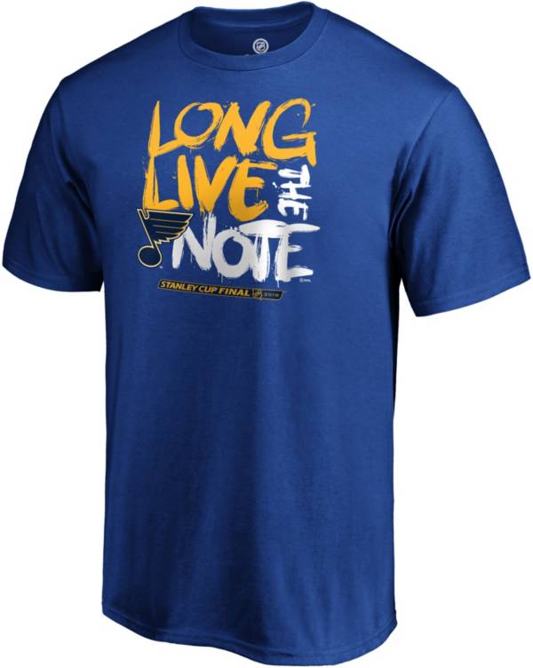 NHL Men's St. Louis Blues 'Long Live The Note' Royal T-Shirt