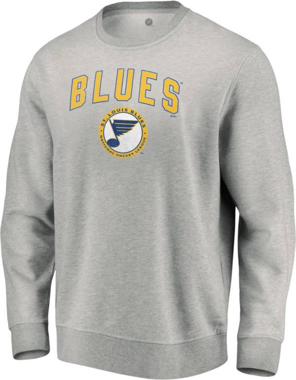 NHL Men's St. Louis Blues Grey Vintage Crew Sweatshirt product image