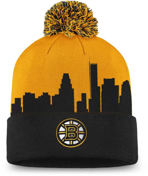 NHL Men's Boston Bruins Hometown Black Pom Knit Beanie