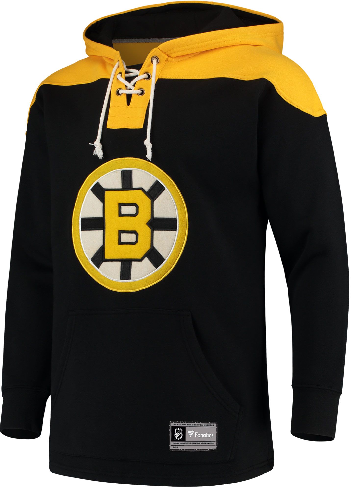 bruins lace up hoodie