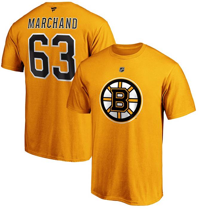 Boston Bruins Reebok Primary Logo Long Sleeve Gold T Shirt Mens Small