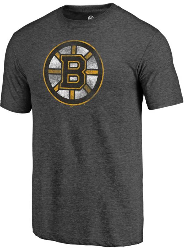 NHL Men's Boston Bruins Logo Tri-Blend Grey T-Shirt product image
