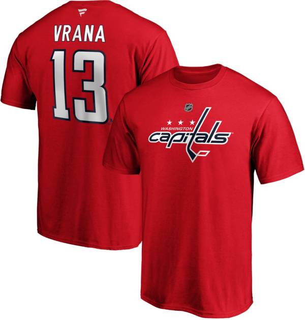 NHL Men's Washington Capitals Jakub Vrana #13 Red Player T-Shirt