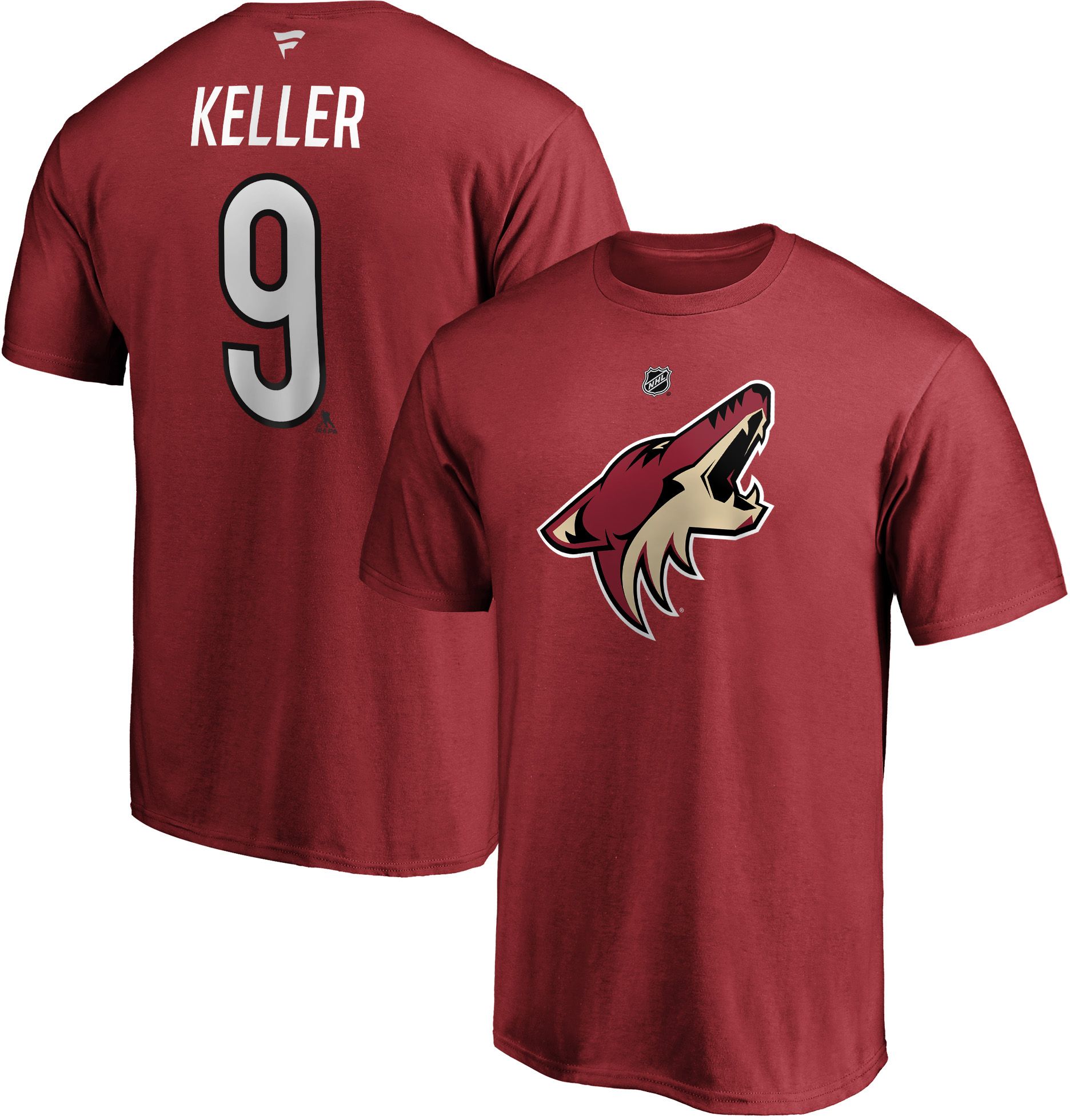 NHL Men's Arizona Coyotes Clayton Keller #9 Red Player T-Shirt