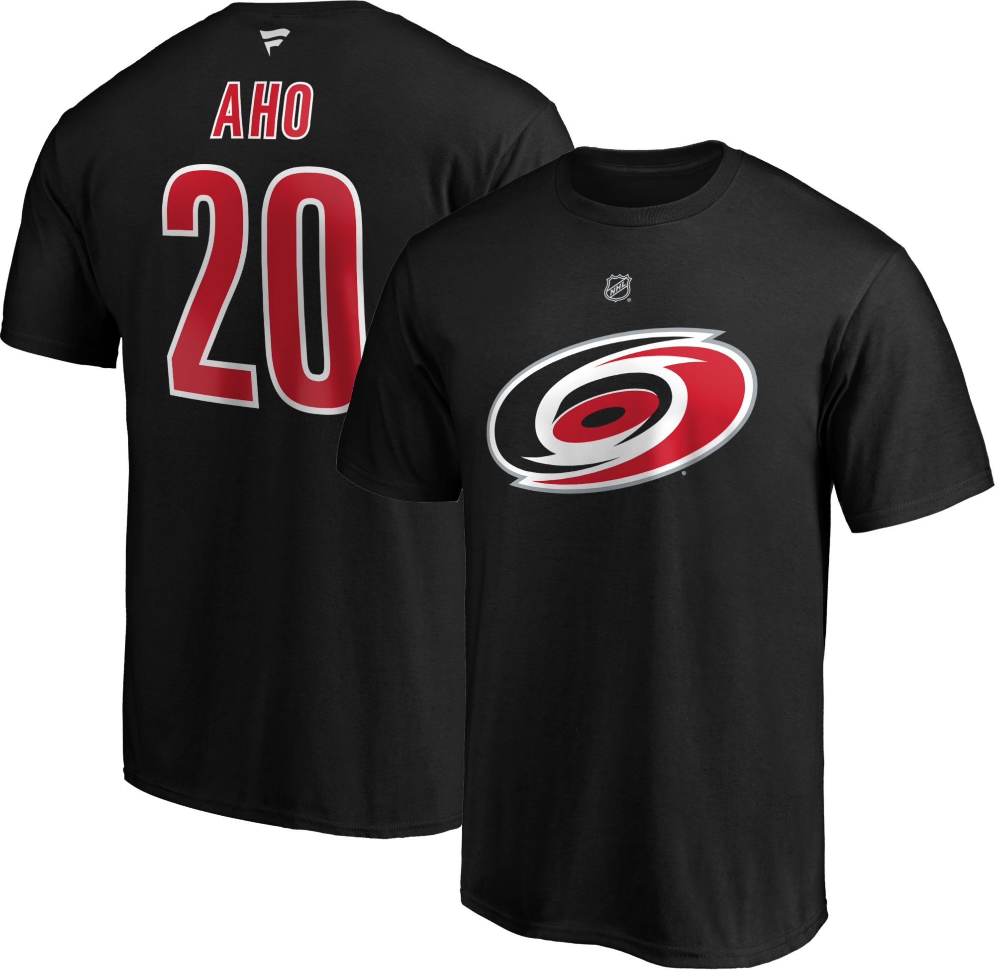 NHL Men's Carolina Hurricanes Sebastian Aho #20 Black Player T-Shirt product image