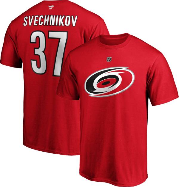 NHL Men's Carolina Hurricanes Andrei Svechnikov #37 Red Player T-Shirt