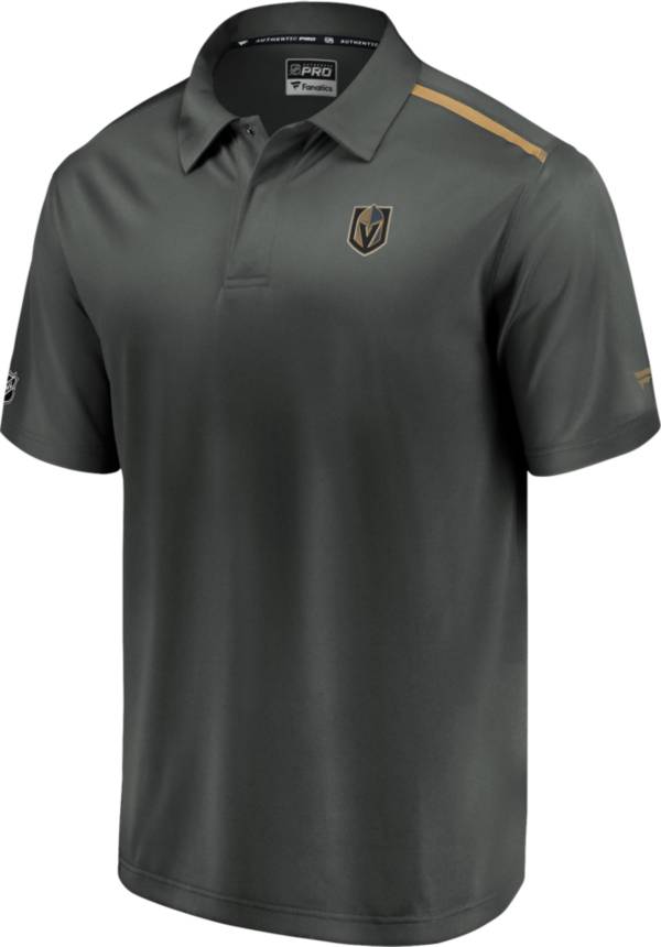 NHL Men's Vegas Golden Knights Authentic Pro Rinkside Heather Grey Polo product image