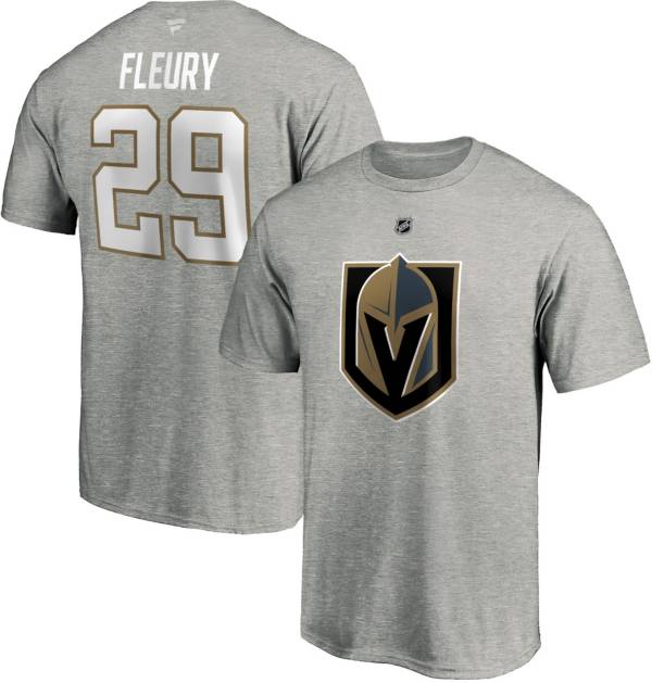 NHL Men's Vegas Golden Knights Marc-Andre Fleury #29 Heather Grey Player T-Shirt