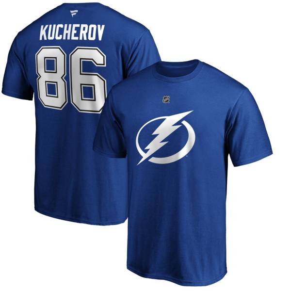 NHL Men's Tampa Bay Lightning Nikita Kucherov #86 Blue Player T-Shirt | Sporting