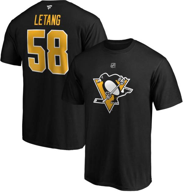 NHL Men's Pittsburgh Penguins Kris Letang #58 Black Player T-Shirt product image
