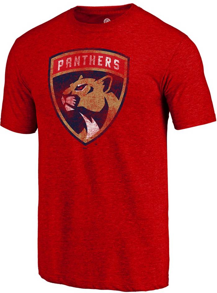 Florida Panthers Fanatics Branded 2023 Stanley Cup Playoffs Tri-Blend  Crease T-Shirt - Heather Red