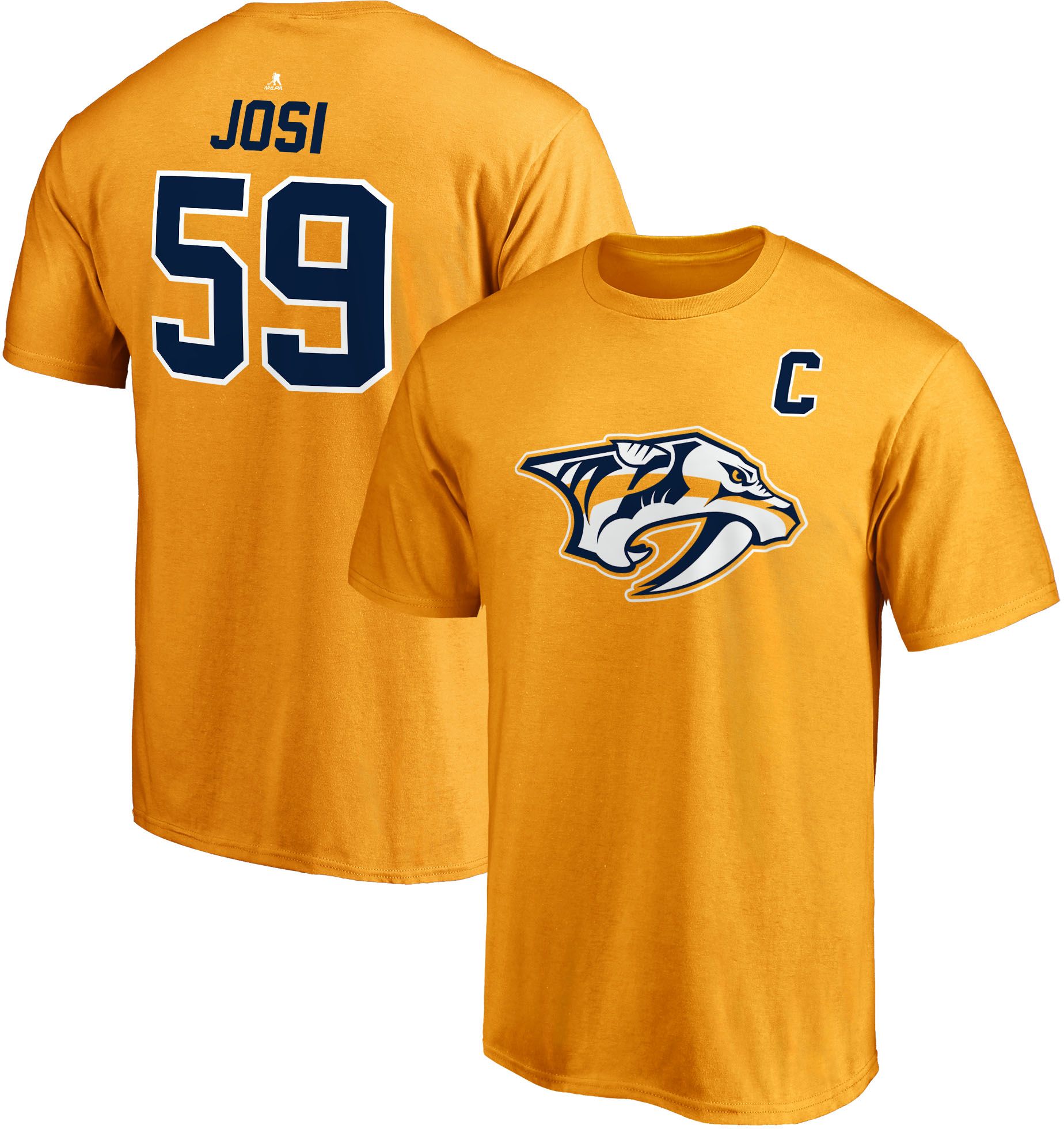Roman Josi #59 Gold Player T-Shirt 