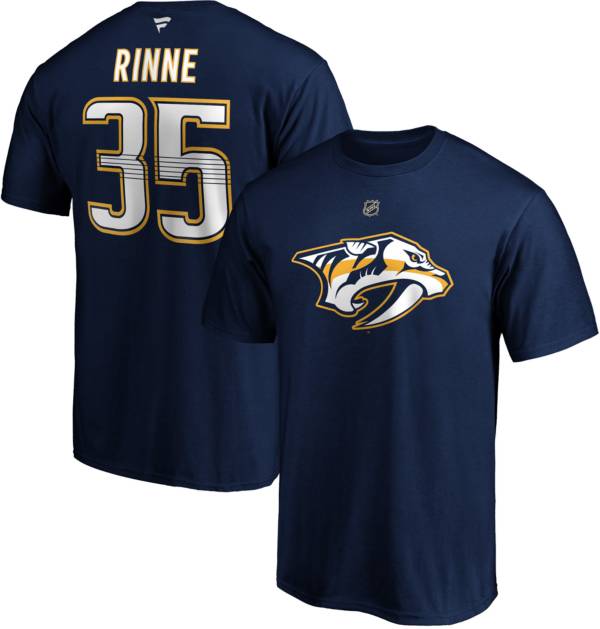 NHL Men's Nashville Predators Pekka Rinne #35 Navy Player T-Shirt