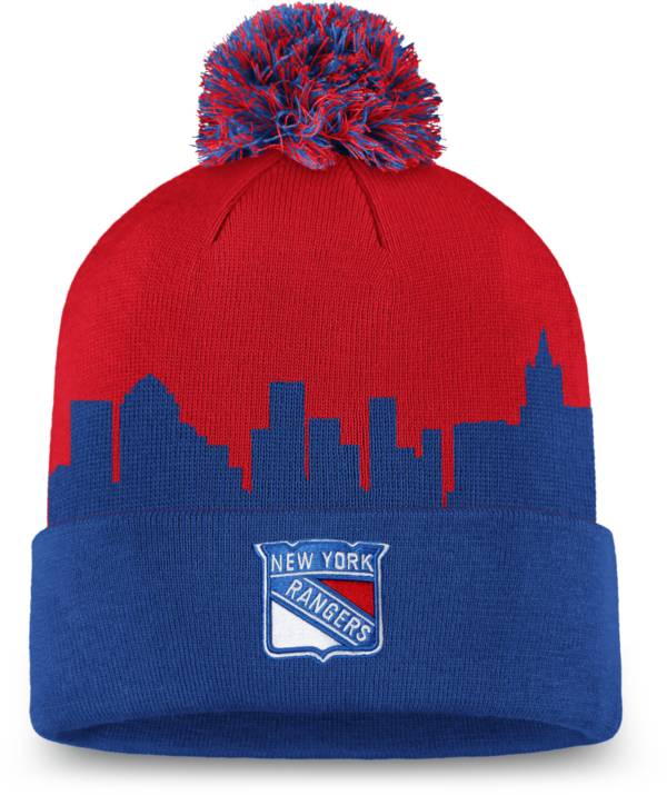 NHL Men's New York Rangers Hometown Royal Pom Knit Beanie