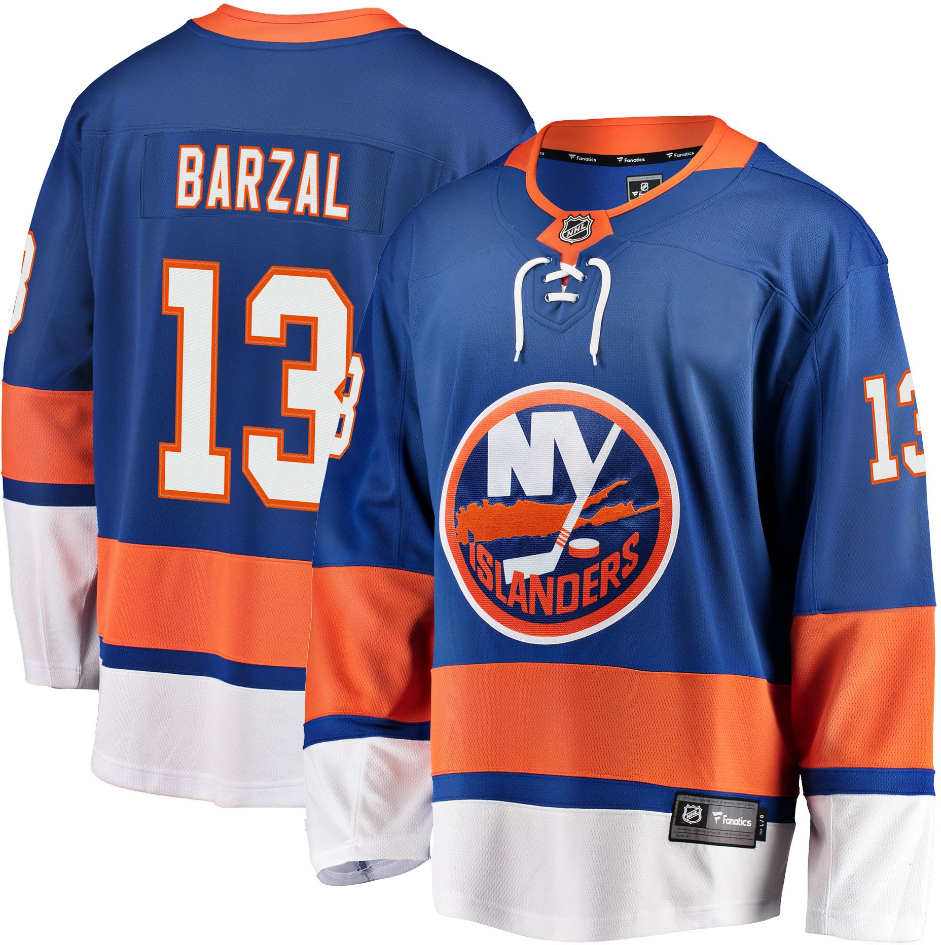 NHL Men's New York Islanders Mathew Barzal #13 Breakaway Home Replica Jersey product image