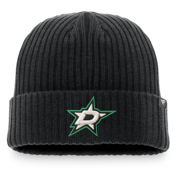 NHL Men's Dallas Stars Logo Black Knit Beanie