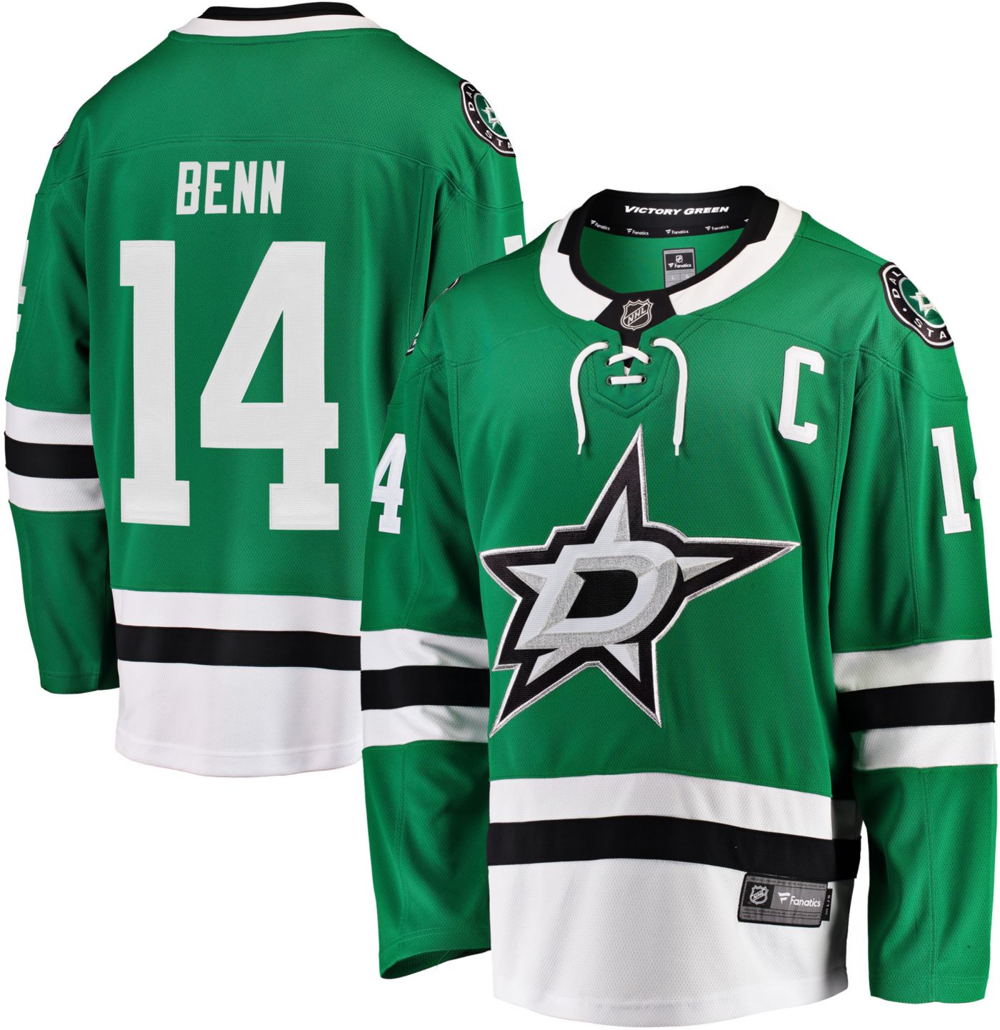 Fanatics Men s Dallas Stars Jamie Benn Breakaway Jersey Size XL Green