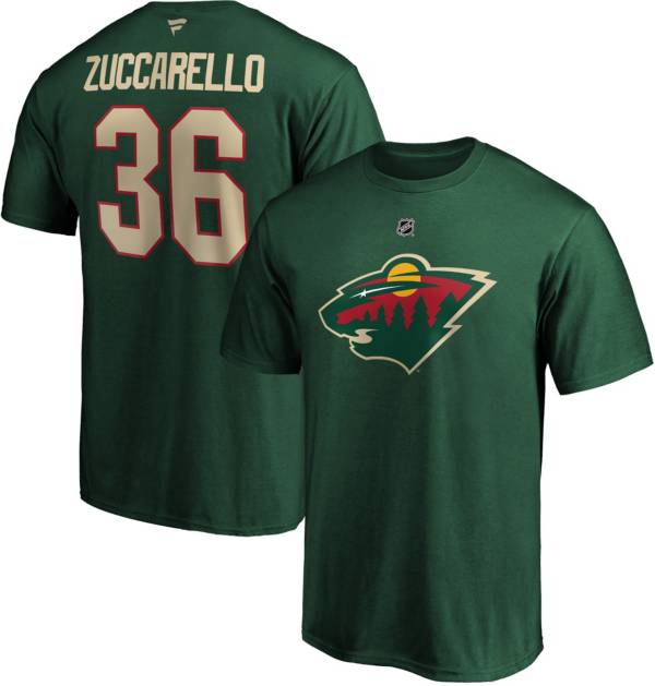 NHL Men's Minnesota Wild Mats Zuccarello #36 Green Player T-Shirt ...