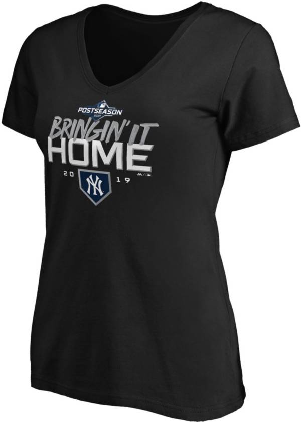 Majestic Women's New York Yankees 2019 LDS Clincher "Bringin' It Home" V-Neck Shirt
