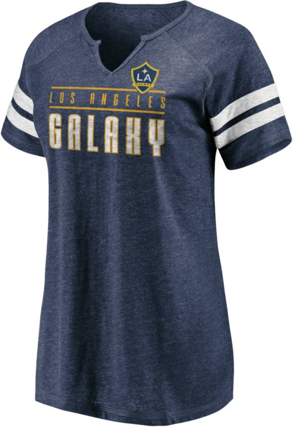 MLS Women's Los Angeles Galaxy Navy Notch Neck T-Shirt