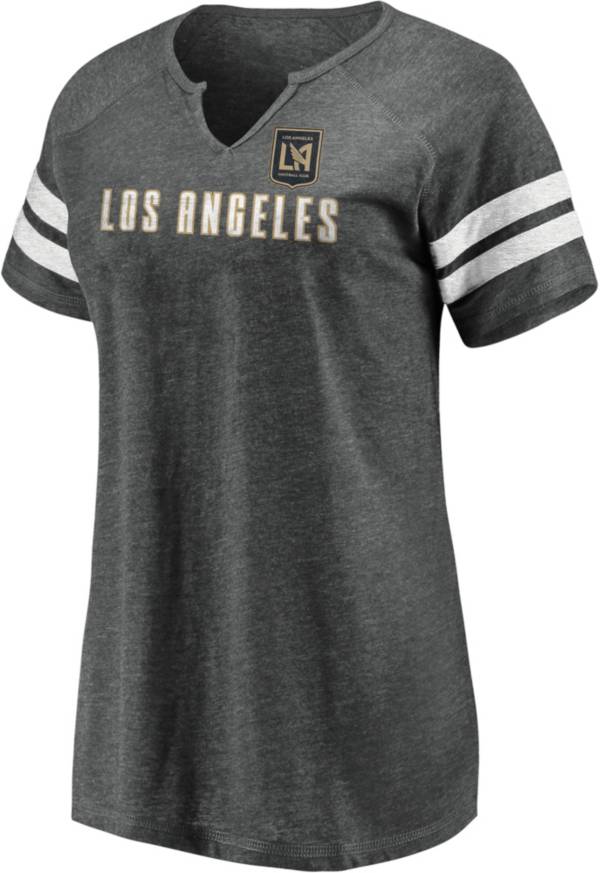 MLS Women's Los Angeles FC Grey Notch Neck T-Shirt