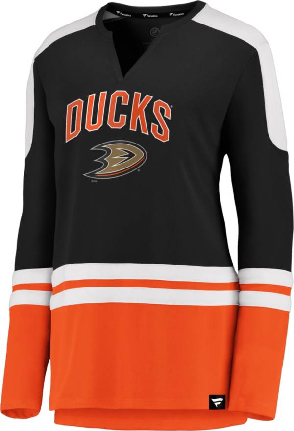 NHL Women's Anaheim Ducks Slapshot Black Long Sleeve T-Shirt