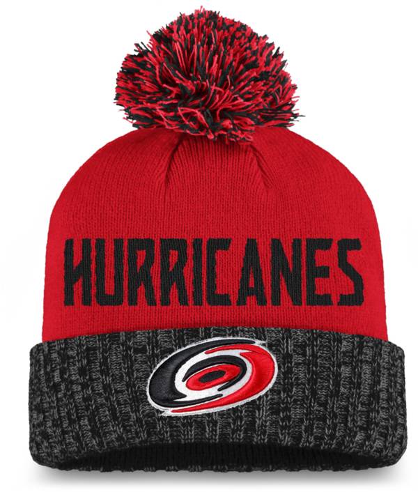 NHL Women's Carolina Hurricanes Red Pom Knit Beanie