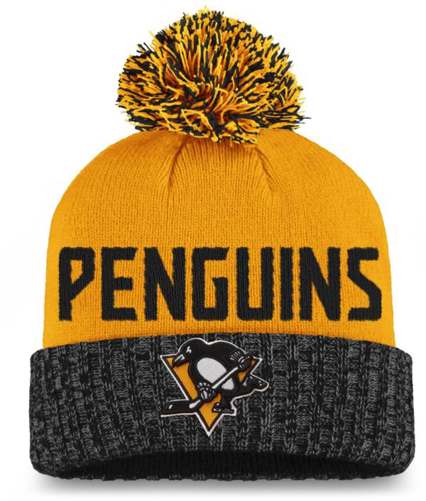 NHL Women's Pittsburgh Penguins Black Pom Knit Beanie