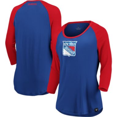 sorry, NHL Women's New York Rangers Shine Royal Three-Quarter Sleeve Shirt is currently out of stock