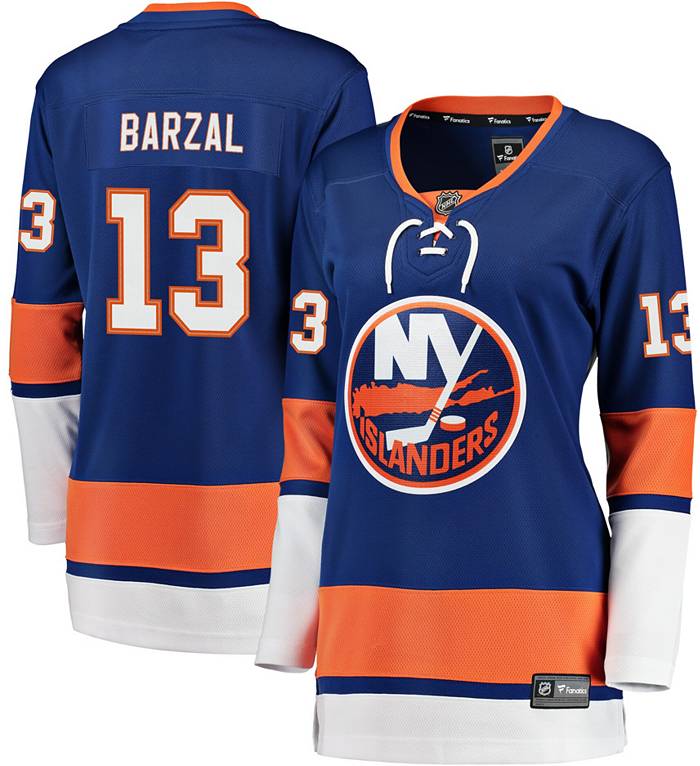 Youth New York Islanders Mathew Barzal Royal Player Name & Number