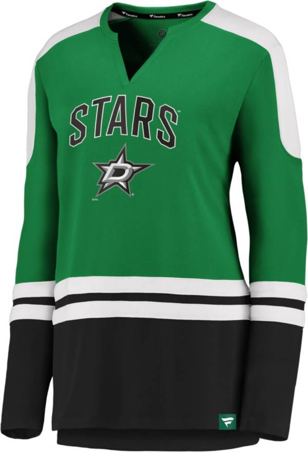 NHL Women's Dallas Stars Slapshot Green Long Sleeve T-Shirt