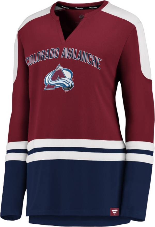 NHL Women's Colorado Avalanche Slapshot Maroon Long Sleeve T-Shirt