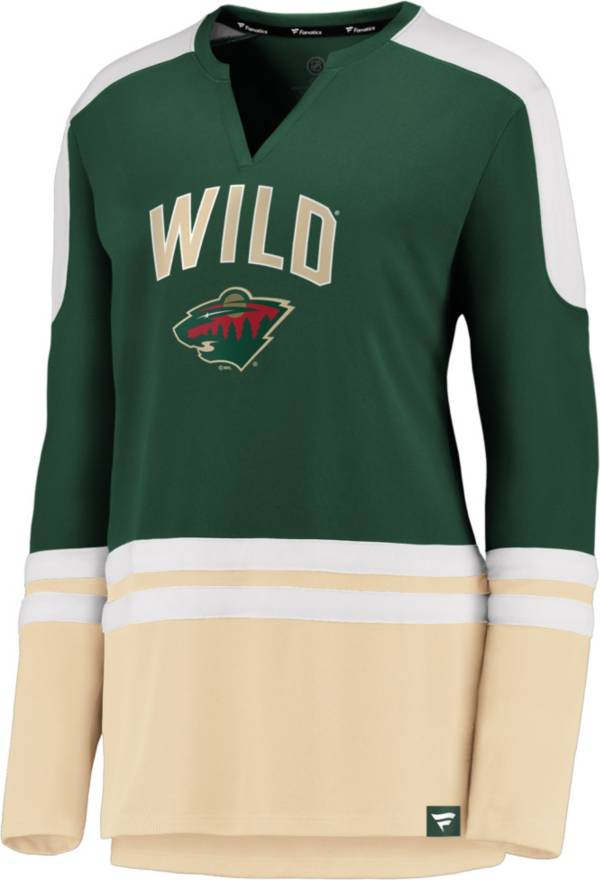 NHL Women's Minnesota Wild Slapshot Green Long Sleeve T-Shirt