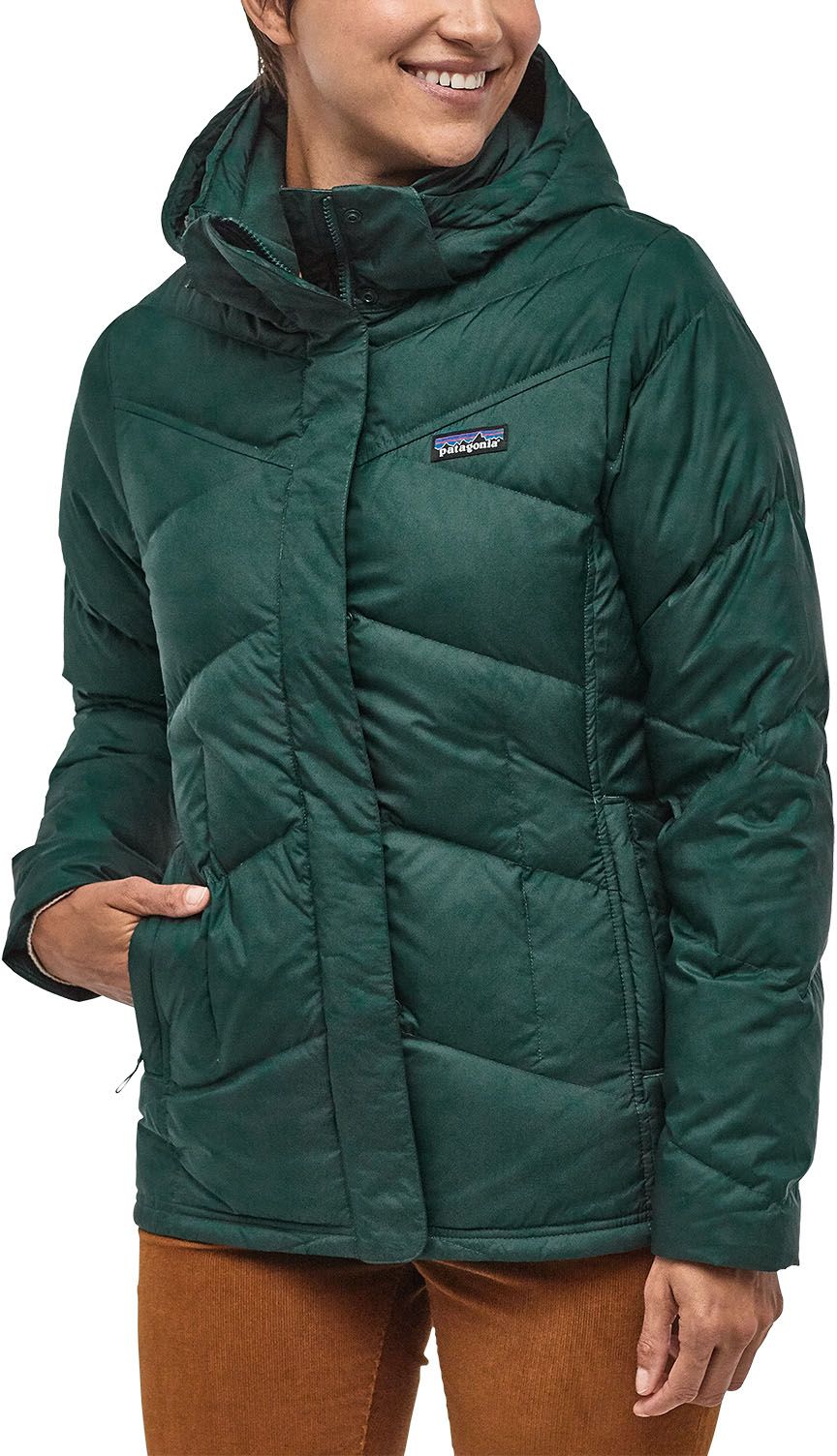 patagonia women's hooded puffer jacket