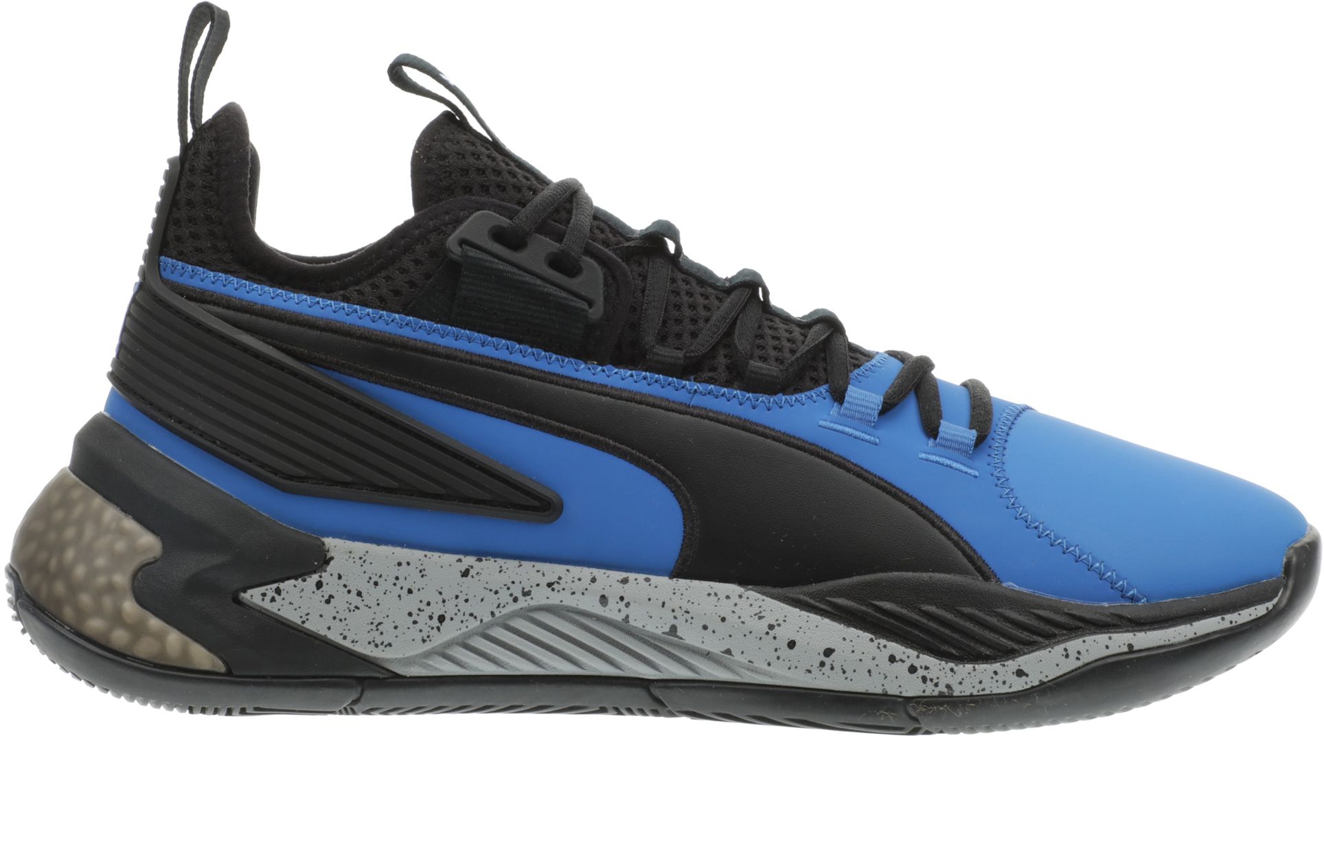 puma blue and black shoes