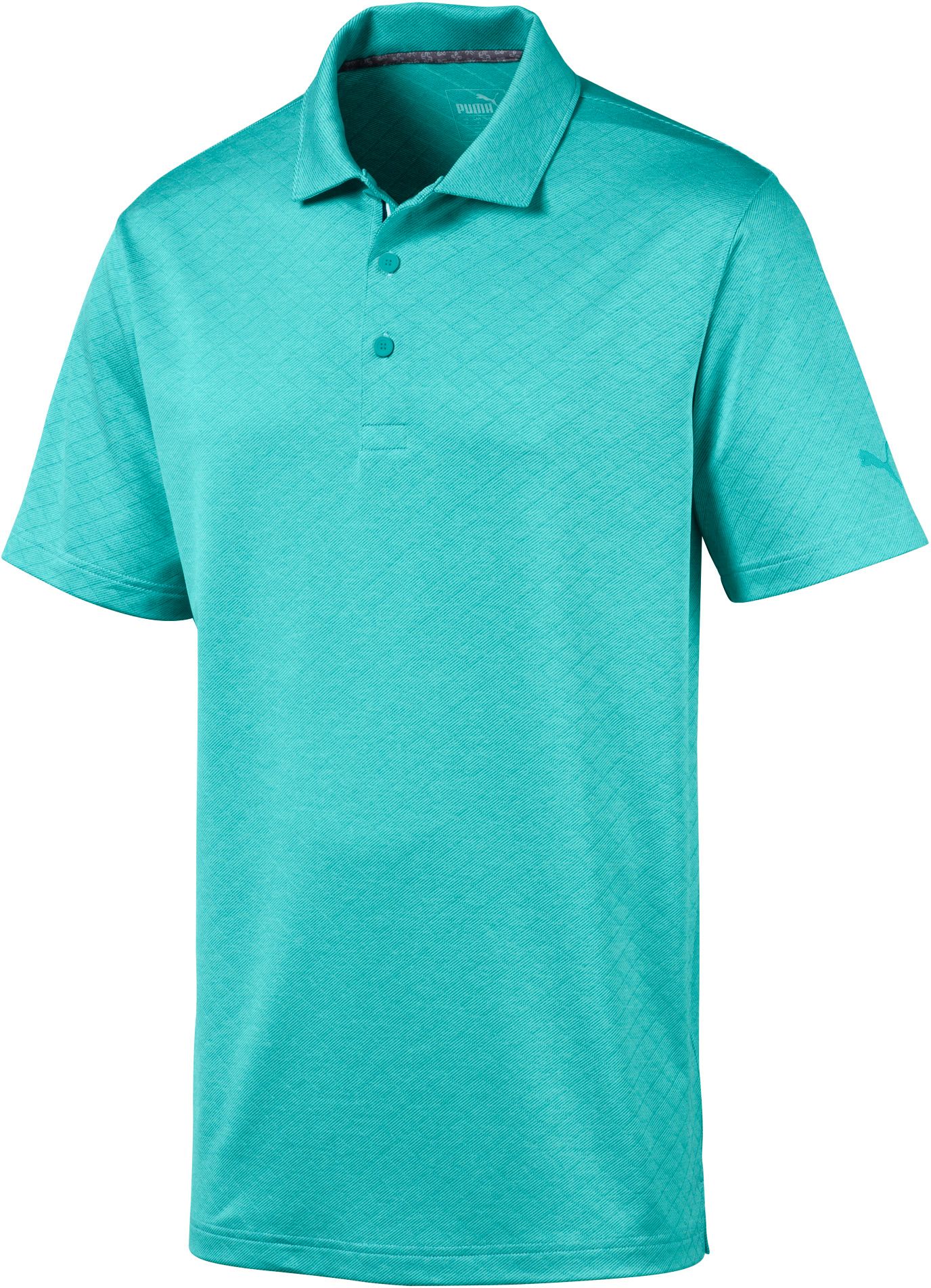 puma men's heather gradient golf polo