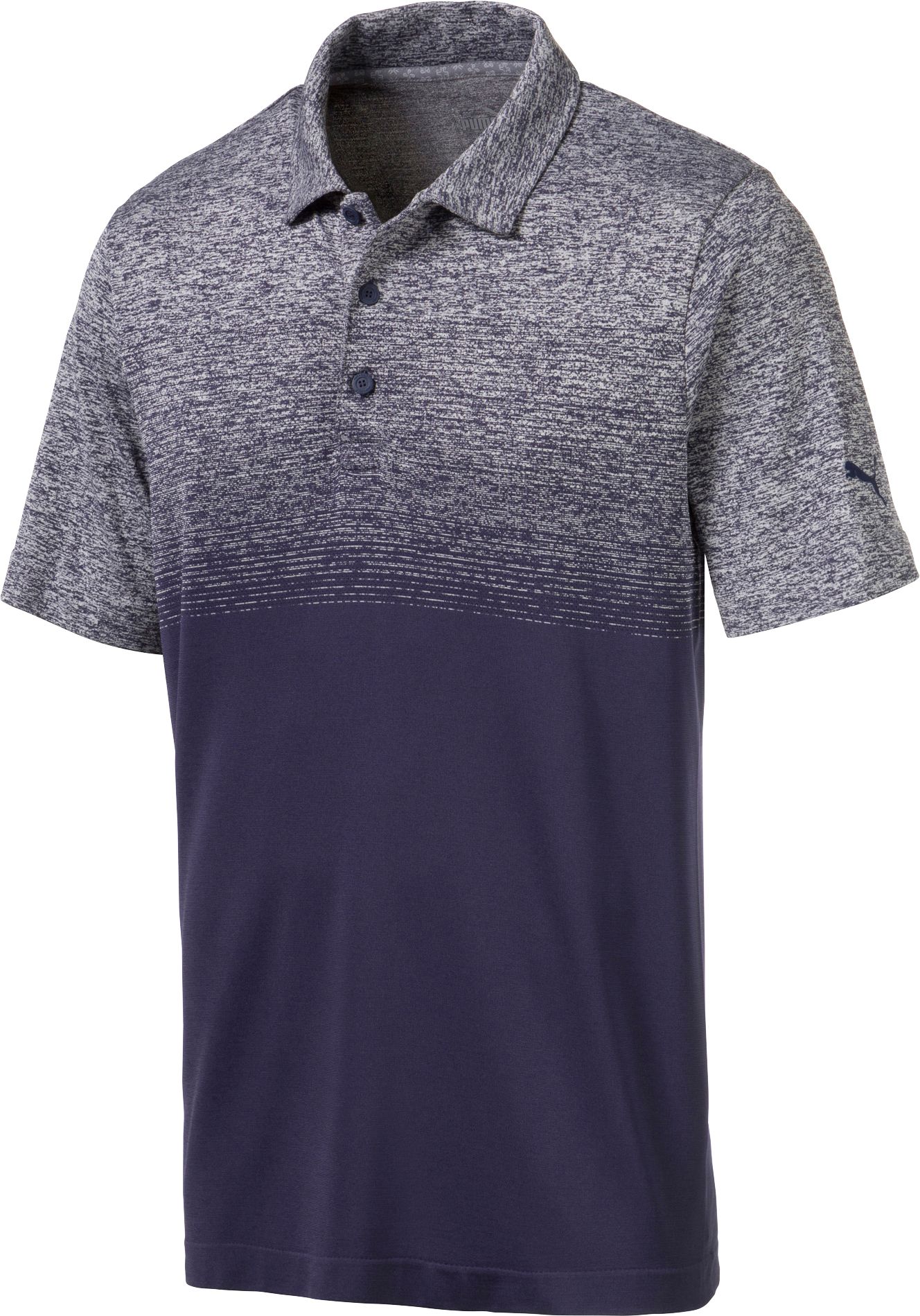 puma men's heather gradient golf polo