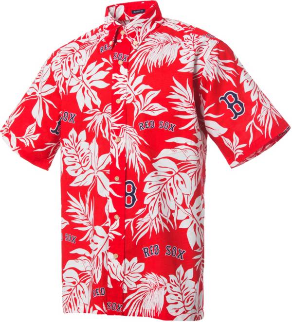 Reyn Spooner Men's Boston Red Sox Red Aloha Button-Down Shirt