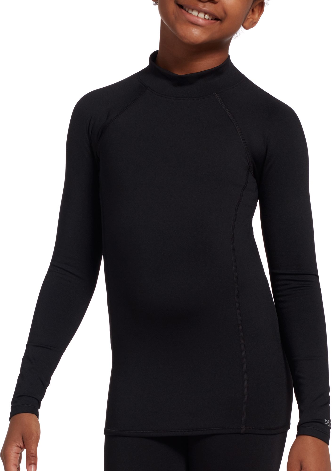 dsg mens cold weather compression mock neck long sleeve shirt