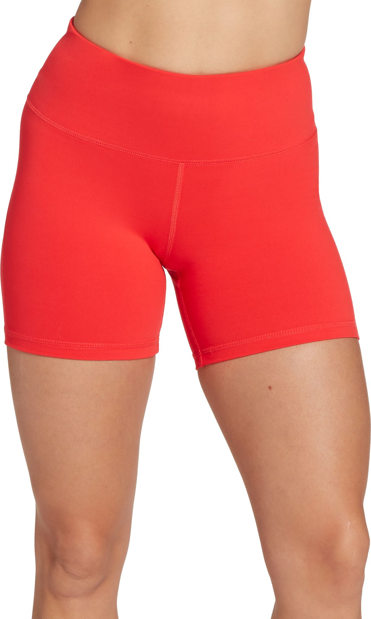 red biking shorts