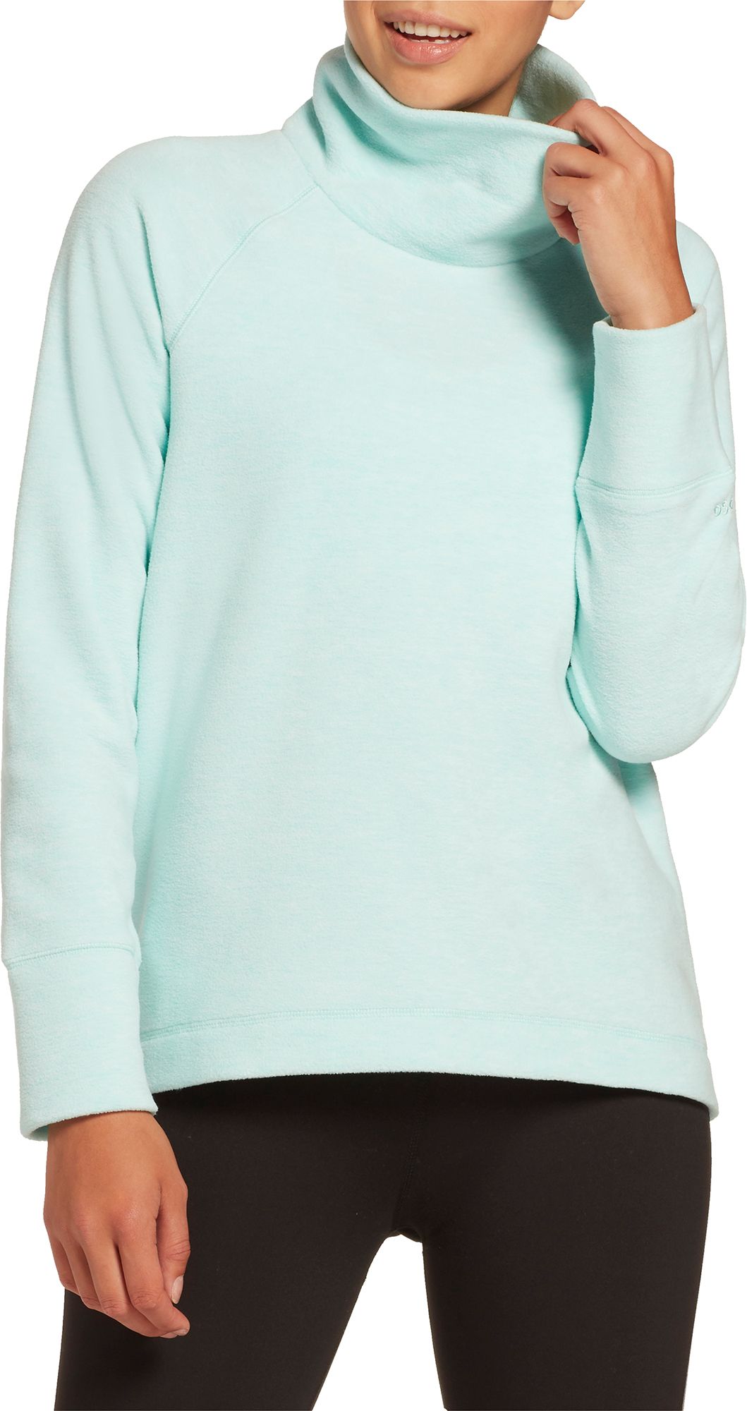 fleece funnel neck pullover