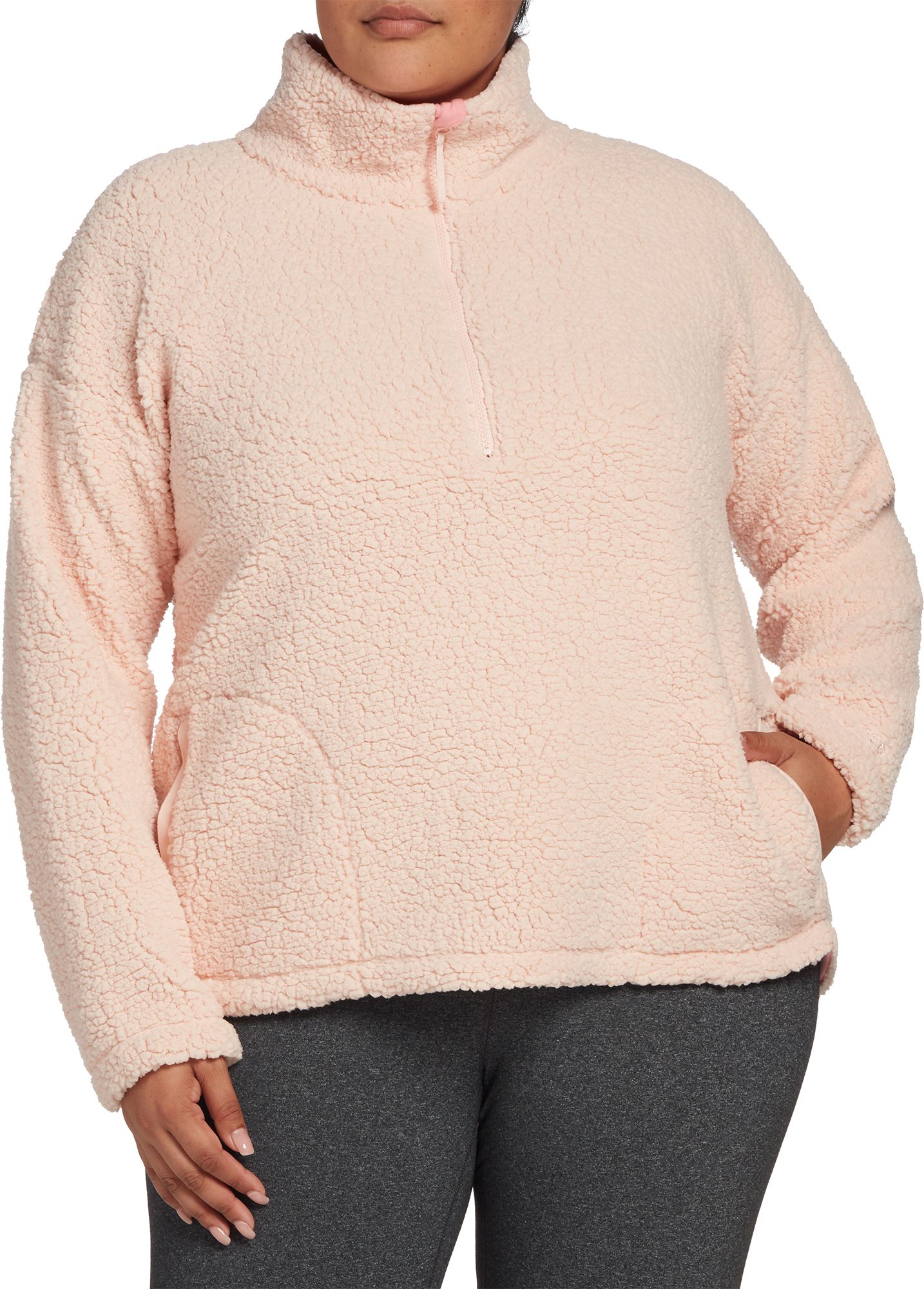 plus size sherpa pullover