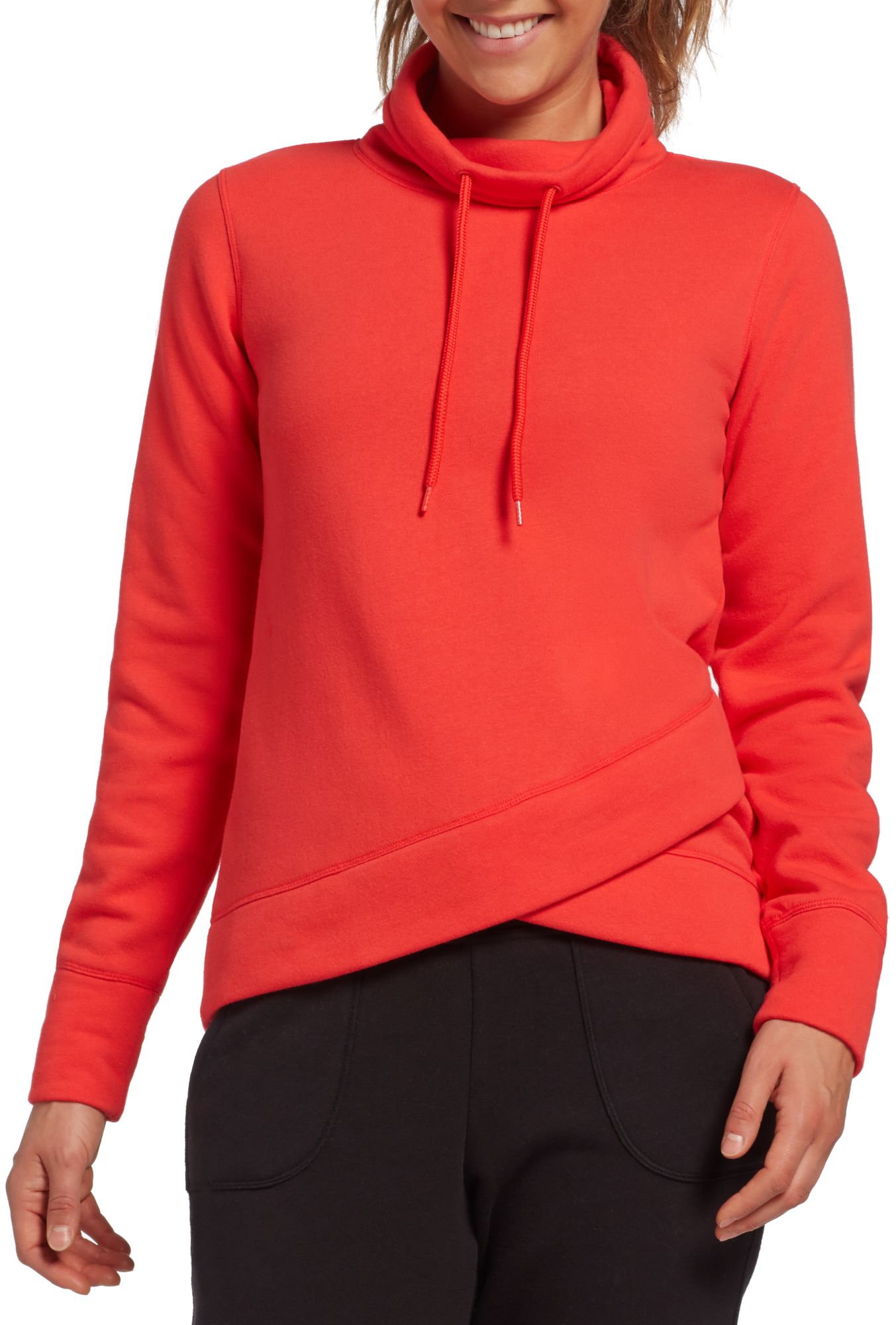 women's funnel neck sweatshirt