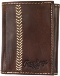 Pop Baseball Stitch Tri-Fold Leather Wallet