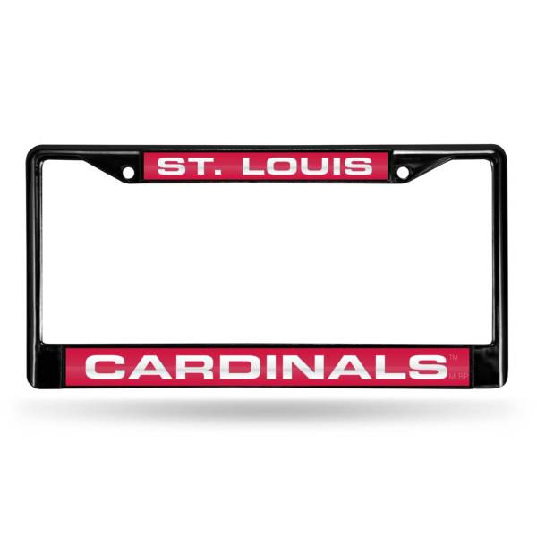 Rico St. Louis Cardinals Black Laser Chrome License Plate Frame