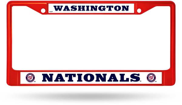 Rico Washington Nationals Colored Chrome License Plate Frame