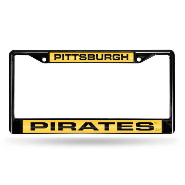 Rico Pittsburgh Pirates Black Laser Chrome License Plate Frame