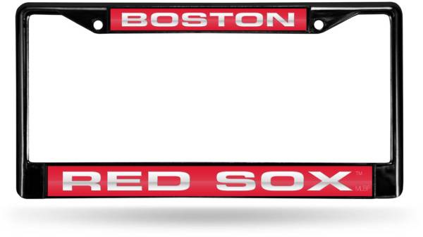 Rico Boston Red Sox Black Laser Chrome License Plate Frame