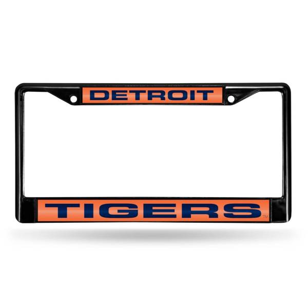 Rico Detroit Tigers Black Laser Chrome License Plate Frame
