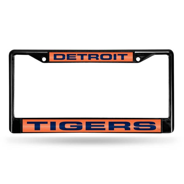 Rico Detroit Tigers Black Laser Chrome License Plate Frame